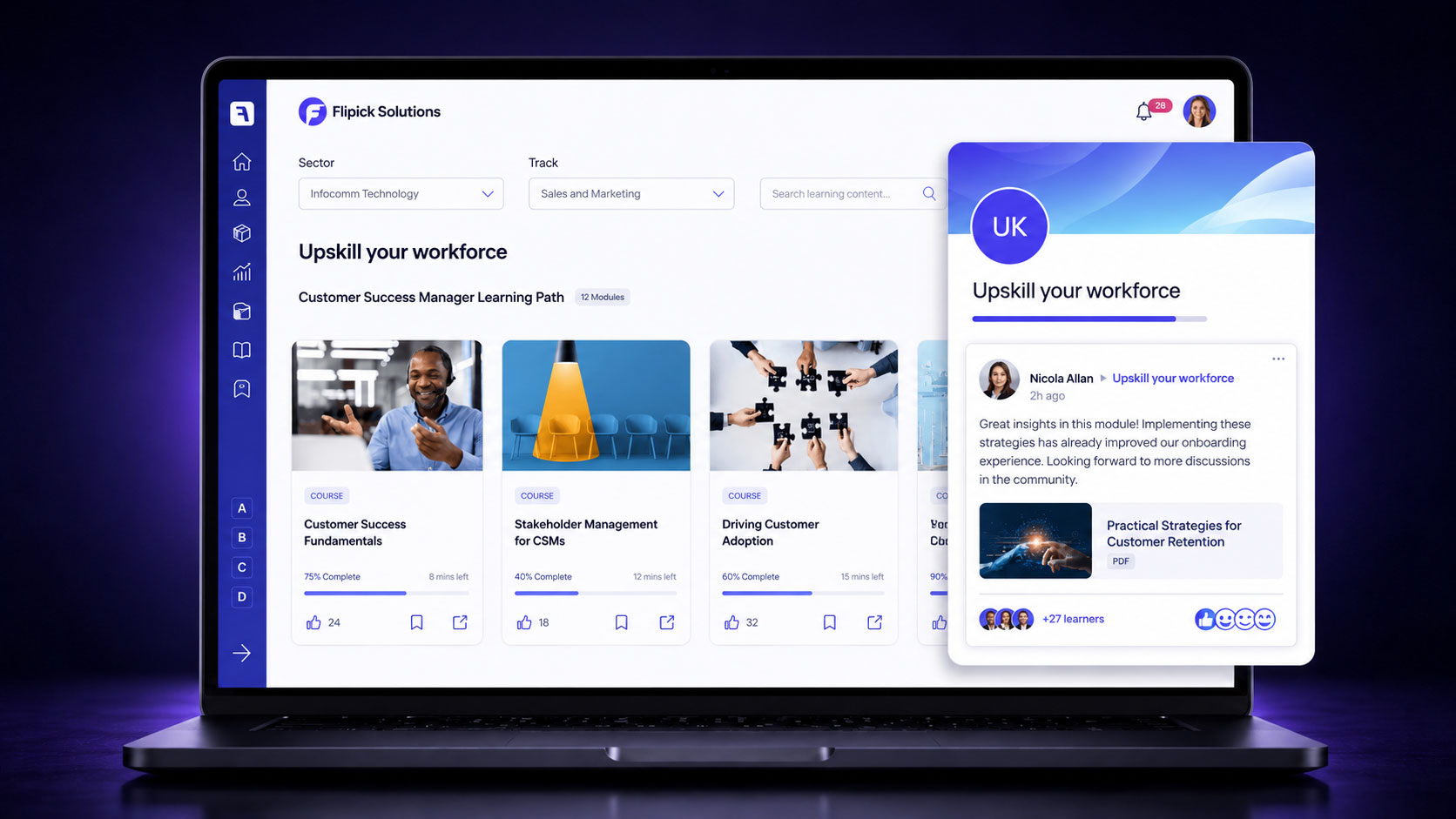 Flipick LMS &mdash; AI skills development platform
