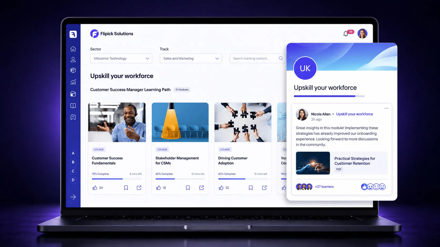 Flipick LMS &mdash; AI skills development platform